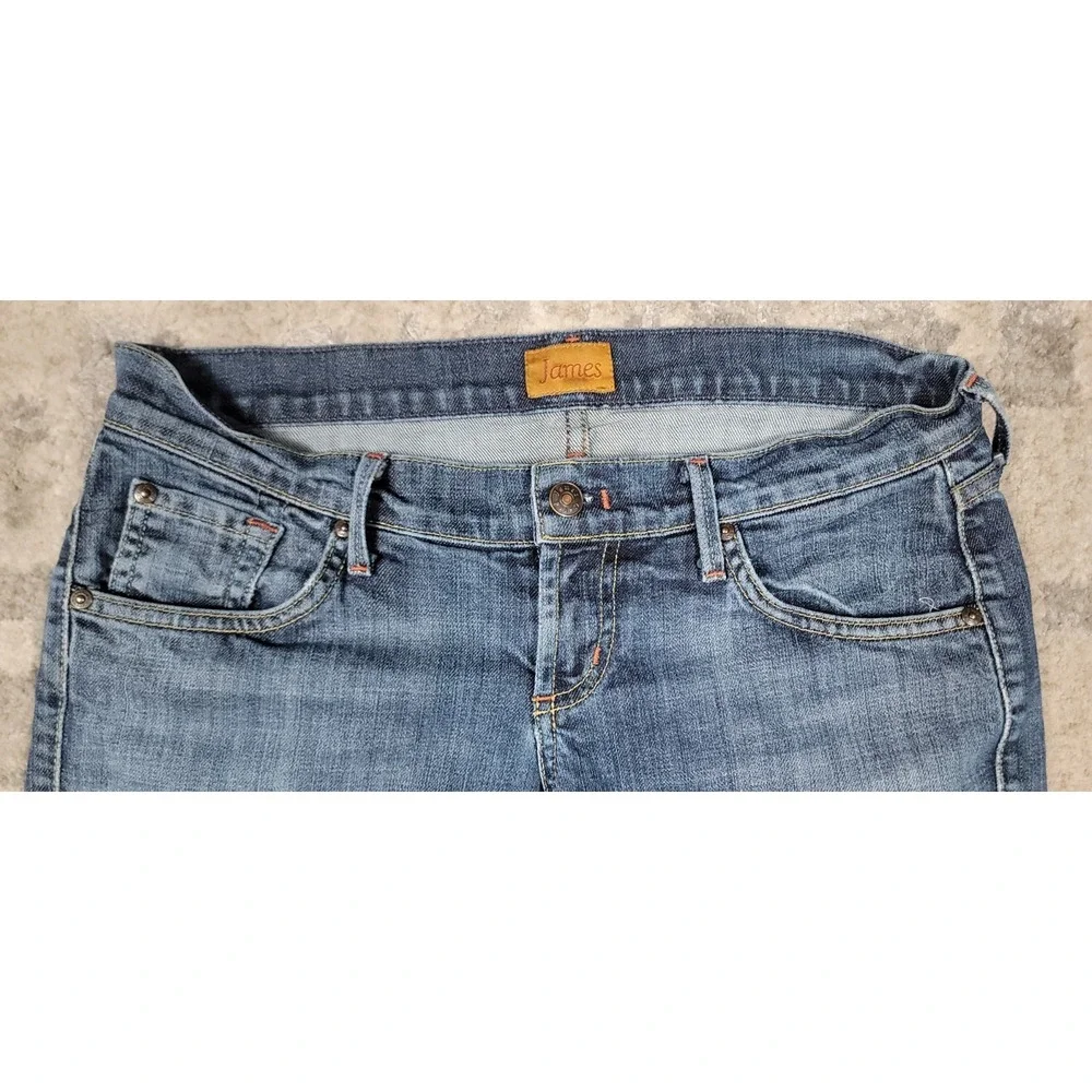James Persevered Hitch Women's Bootcut Low Rise Blue Denim Jeans Sz‎ 29 32x34